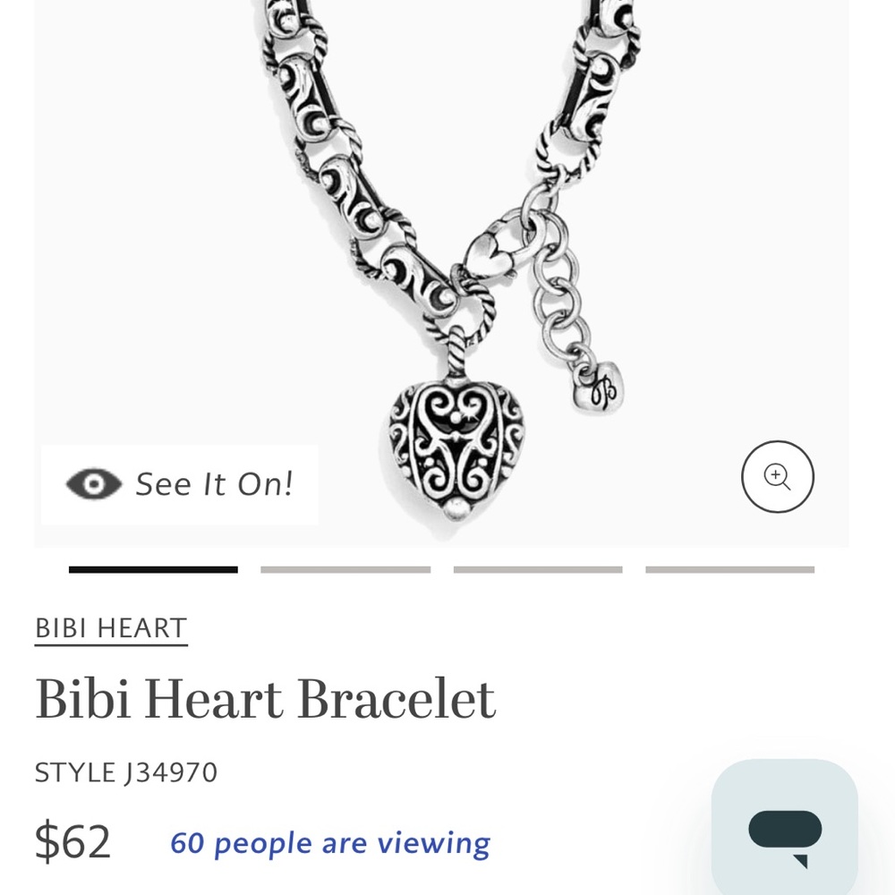 Beautiful BIBI HEART BRIGHTON bracelet. Never worn!